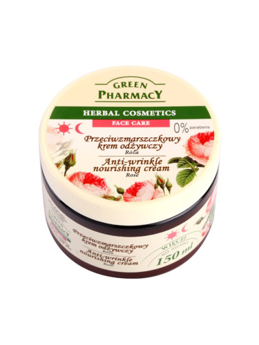 Green Pharmacy Face Care Rose подхранващ крем против бръчки 150 мл.