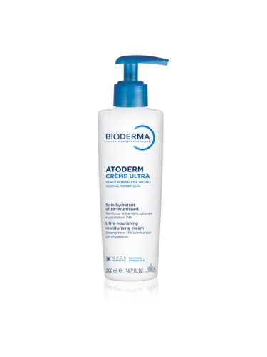 Bioderma Atoderm Créme Ultra подхранващ крем за тяло за нормална към суха чувствителна кожа без парфюм 200 мл.