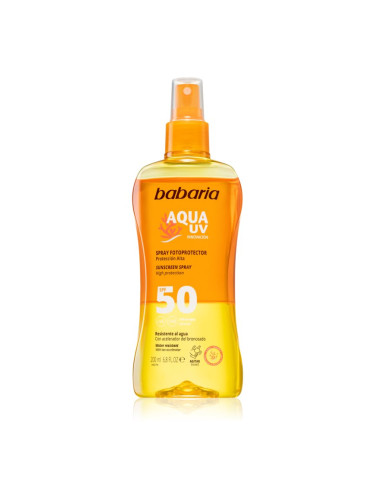 Babaria Sun Aqua UV слънцезащитен спрей SPF 50 200 мл.