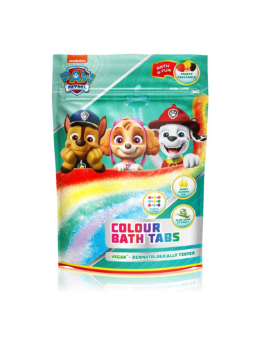 Nickelodeon Paw Patrol Colour Bath Tabs продукт за вана за деца 9x16 гр.