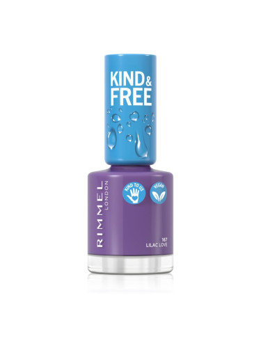 Rimmel Kind & Free лак за нокти цвят 167 Lilac Love 8 мл.