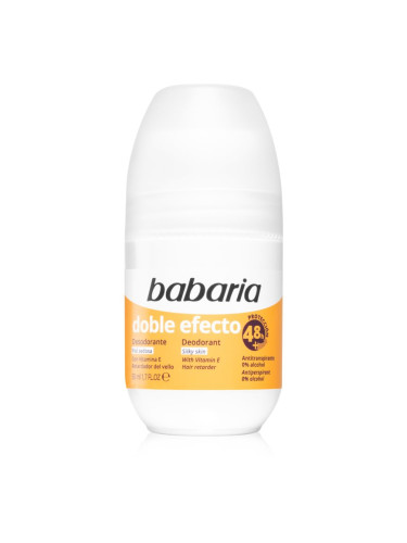 Babaria Deodorant Double Effect рол- он против изпотяване за забавяне растежа на космите 50 мл.
