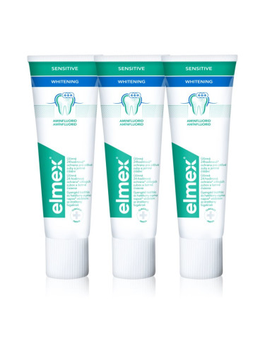 Elmex Sensitive Whitening паста за естествено бели зъби 3x75 мл.