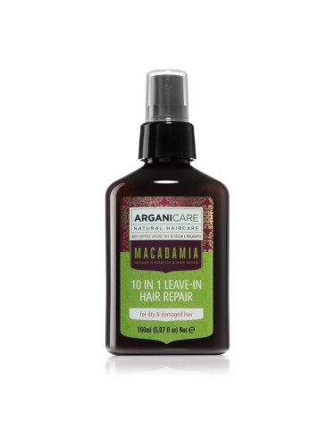 Arganicare Macadamia 10 In 1 Leave-In Hair Repair грижа без отмиване за суха и увредена коса 150 мл.