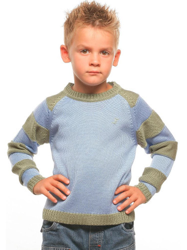 Пуловер за момче в синьо и зелено Z-06/07