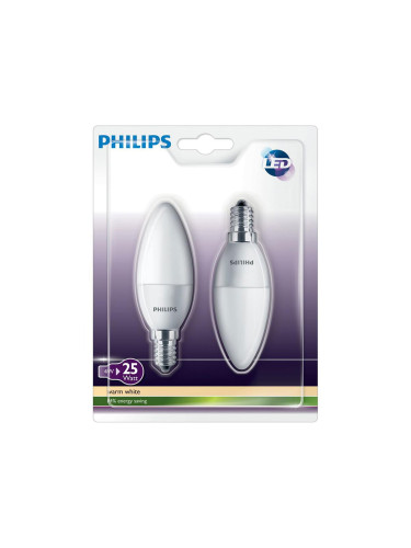 К-кт 2 бр. LED свещ Philips E14/4W/230V - CANDLE