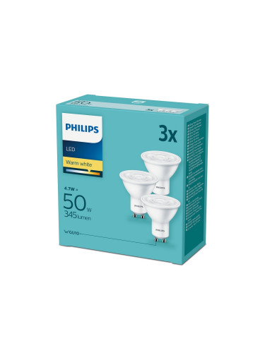 К-кт 3бр. LED крушко Philips GU10/4,7W/230V 2700K