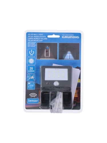 Grundig - LED Соларна лампа на сензор 1xLED/0,25W/1xAA