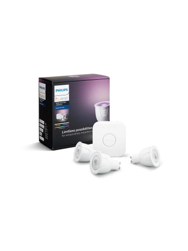 Основен Комплект Philips Hue WHITE AND COLOR AMBIANCE 3xGU10/6,5W/230V 2000-6500K