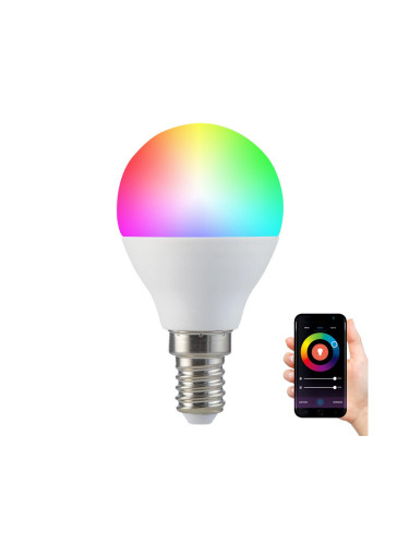 RGB LED Димируема крушка G45 E14/5,5W/230V 3000-6500K Wi-fi Tuya