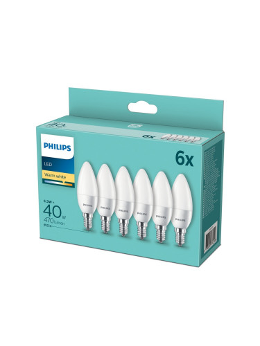 КОМПЛЕКТ 6x LED Крушка Philips E14/5,5W/230V 2700K