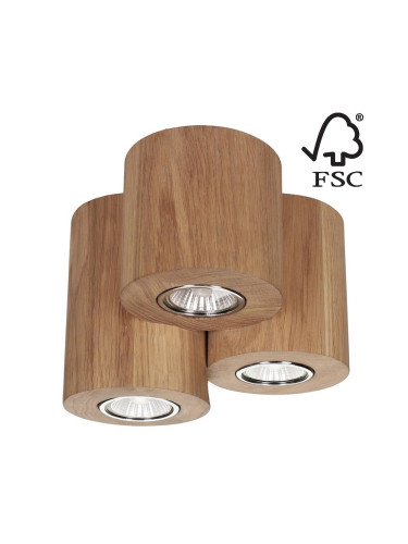 Spot-Light 2066374 - Плафон WOODDREAM 3xGU10/6W/230V