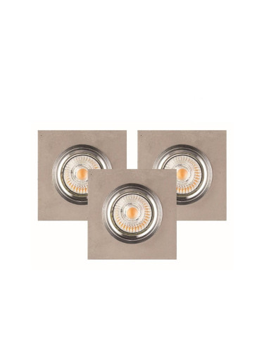 Spot-Light 2515336 - Комплект 3x LED вградени лампи VITAR 1xGU10/5W/230V бетон