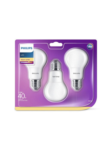 КОМПЛЕКТ 3x LED Крушка Philips E27/5,5W/230V 2700K