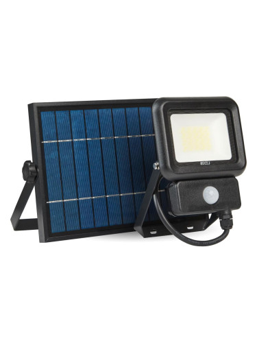 LED външен соларен прожектор с датчик LED/20W/3,7V 6500K IP65 4400 mAh