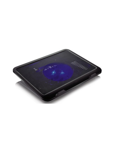 Охлаждаща подложка за лаптоп с 1 вентилатор 1xUSB черна