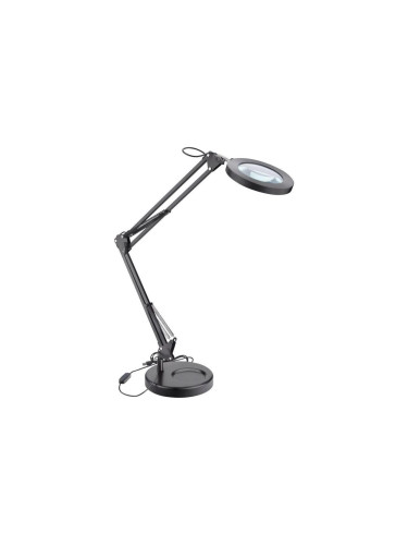 Extol - LED Димируема настолна лампа с лупа LED/8W/5V 2900/4500/7500K черен