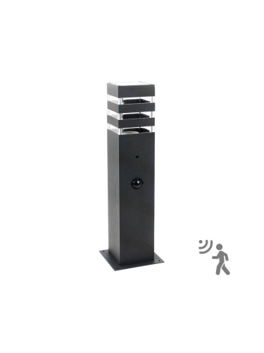 Външна лампа TEKSAS с датчик 1xE27/12W/230V IP44, 44 см, антрацит