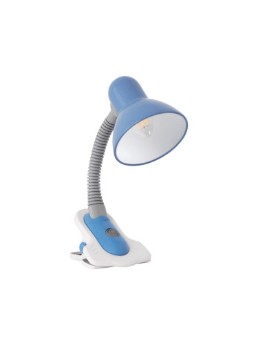 Kanlux 7152 - Настолна лампа с щипка SUZI 1xE27/40W/230V синя
