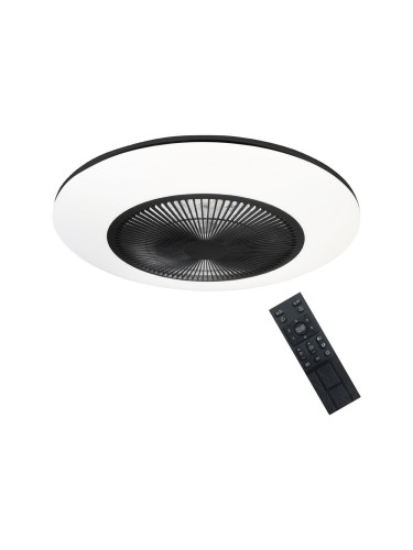 Brilagi - LED Димируема лампа с вентилатор AURA LED/38W/230V черен + д.у.