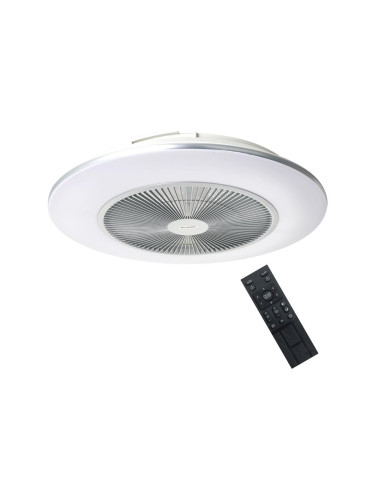 Brilagi - LED Димируема лампа с вентилатор AURA LED/38W/230V сребрист + д.у.