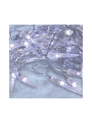 Brilagi - LED Екстериорни Коледни лампички 50xLED/8 функции/3xAA 8м IP44 студено бели