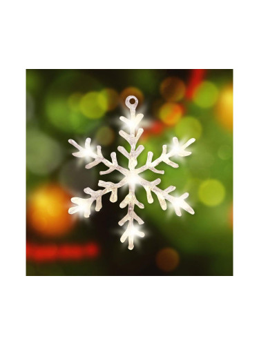LED Коледна декорация за прозорец 16xLED/3xAA топло бяла