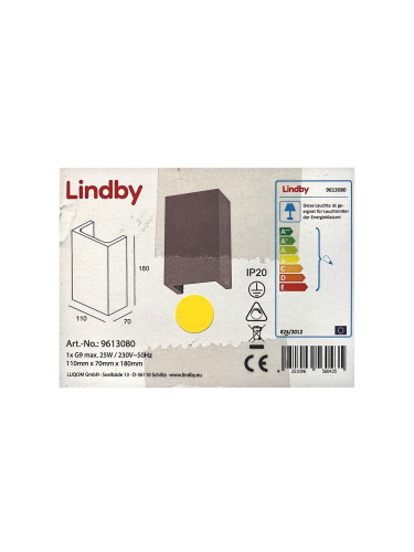 Lindby - Аплик SMIRA  1xG9/25W/230V