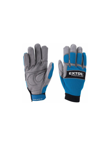Extol Premium - Работни ръкавици р-р 10" син/сив
