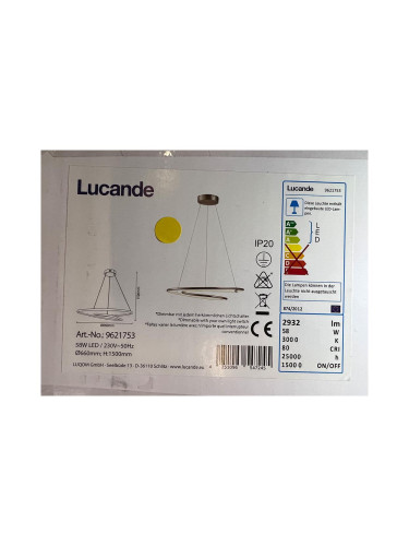 Lucande - LED Димируем пендел MIRASU LED/58W/230V