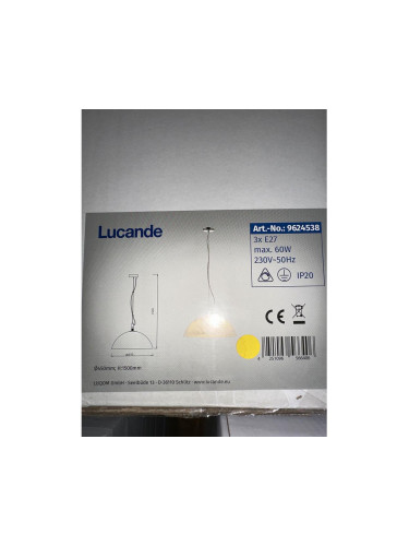 Lucande - Пендел LOURENCO 3xE27/60W/230V