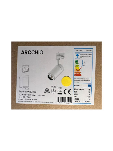 Arcchio - LED Спот за релсова система NANNA LED/21,5W/230V