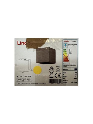 Lindby - LED Аплик QUASO LED/4W/230V