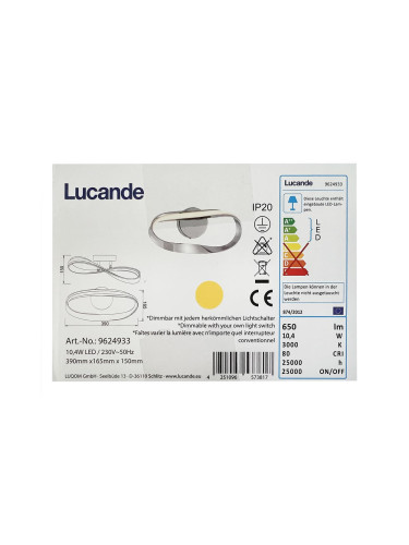 Lucande - LED Аплик XALIA LED/10,4W/230V