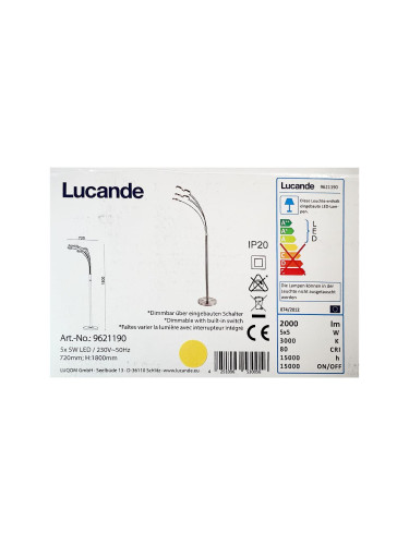 Lucande - LED Димируем лампион CATRIONA 5xLED/5W/230V