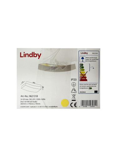 Lindby - LED Аплик TIARA 2xG9/3W/230V