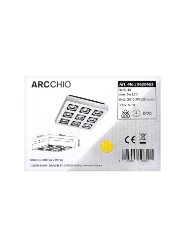 Arcchio - LED Спот VINCE 9xGU10/230V