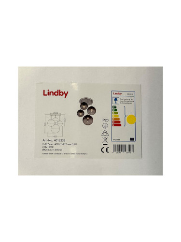 Lindby - Висящ полилей ROBYN 2xE27/40W/230V + 2xE27/25W/230V