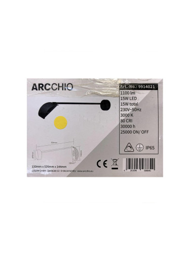 Arcchio - LED Екстериорен аплик GRAYSON LED/15W/230V IP65
