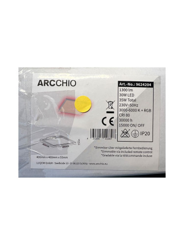 Arcchio - LED RGBW Димируем плафон BRENDA LED/30W/230V +  д.у.