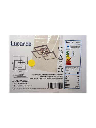 Lucande - LED Димируем плафон AVILARA LED/52W/230V