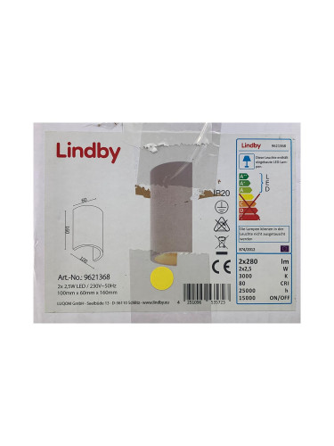 Lindby - LED аплик JENKE 2xLED/2,5W/230V