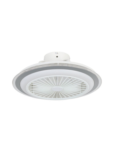 Eglo 35141-LED Димируем таванен вентилатор ALBUFEIRA 25,5W/230V бял/сив + д.у.