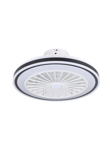 Eglo 35182-LED Димируем таванен вентилатор FRANA LED/25,5W/230V бял/black + д.у.