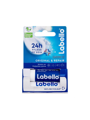 Labello Original + Repair 24h Moisture Lip Balm Балсам за устни Комплект