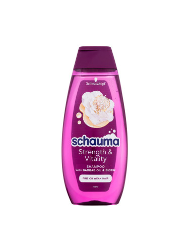 Schwarzkopf Schauma Strength & Vitality Shampoo Шампоан за жени 400 ml