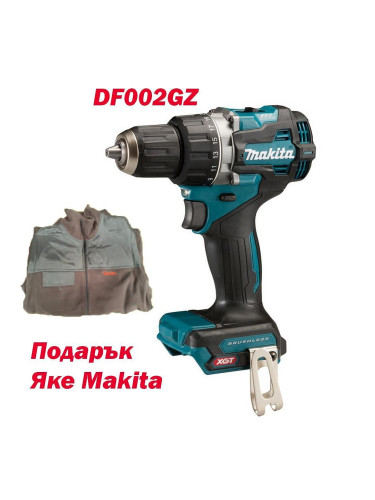 Винтоверт акумулаторен Makita DF002GZ, 40V, XGT, 64Nm, безчетков мотор