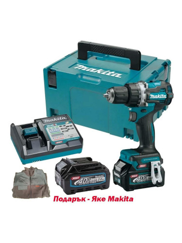 Винтоверт акумулаторен Makita DF002GA201, 40V, XGT, 2x2Ah, 64Nm, безчетков мотор