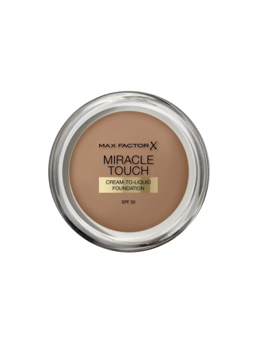 Max Factor Miracle Touch Cream-To-Liquid SPF30 Фон дьо тен за жени 11,5 g Нюанс 097 Toasted Almond