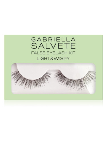 Gabriella Salvete False Eyelash Kit Light & Wispy изкуствени мигли с лепило 1 бр.